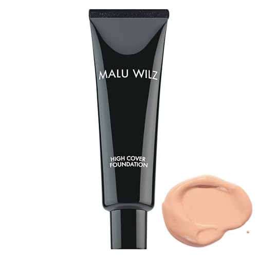 Malu Wilz High Cover Foundation Nr.3 Natural Sand 30ml - Flüssiges Camouflage Make up stark deckend, Concealer für empfindliche Haut, Langanhaltende Abdeckung von Hautanomalien von Malu Wilz