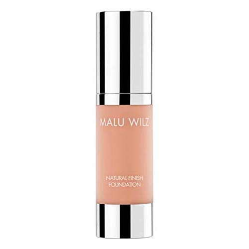 Malu Wilz Natural Finish Liquid Foundation Make up Nr. 27 Amber 30ml I Perfekt mattierter, gleichmäßiger Teint I Mittlere Deckkraft gegen Falten und Linien von Malu Wilz