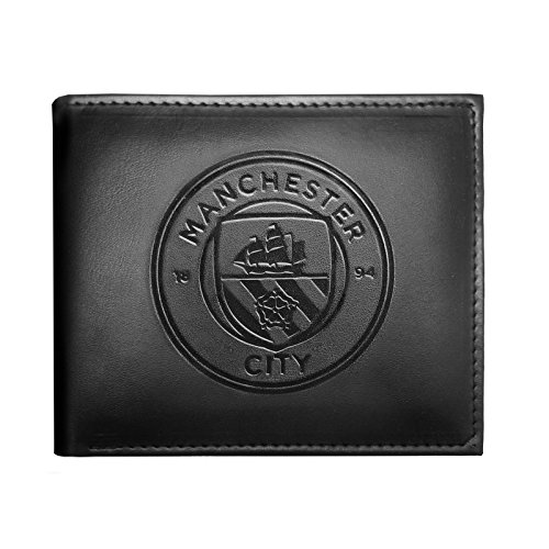 Manchester City FC - Geldbörse mit geprägtem Vereinswappen - Offizielles Merchandise - Schwarz - 11 x 9,5 cm von Manchester City FC