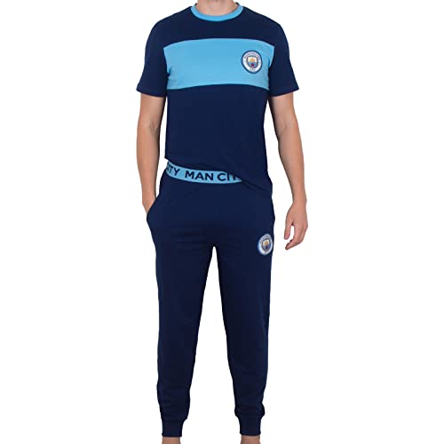 Manchester City FC - Herren Premium-Schlafanzug mit Langer Hose - Offizielles Merchandise - Geschenk für Fußballfans - M von Manchester City FC