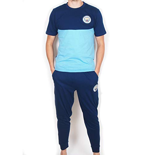 Manchester City FC - Herren Premium-Schlafanzug mit Langer Hose - Offizielles Merchandise - Geschenk für Fußballfans - M von Manchester City FC