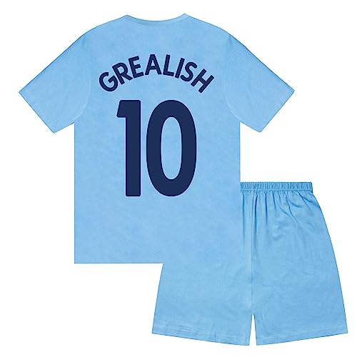 Manchester City FC - Jungen Schlafanzug-Shorty - Offizielles Merchandise - Geschenk für Fußballfans - Dunkelblau - Grealish 10-10-11 Jahre von Manchester City FC
