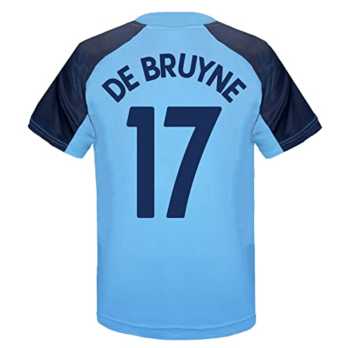 Manchester City FC - Jungen Trainingstrikot aus Polyester - Offizielles Merchandise - Geschenk für Fußballfans - Himmelblau - Wappen - De Bruyne 17-10-11 Jahre von Manchester City FC