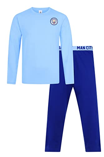 Manchester City Herren Pyjama-Set, lang, blau, L von Manchester City FC