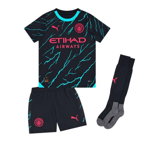 Manchester City Kinder 3. Mini Trikot 2023/24 Saison - Dunkel Marineblau - Größe: 1 Jahr von Manchester City FC