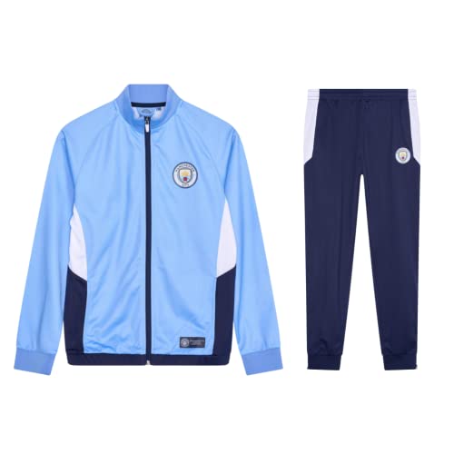 Offizieller Manchester City Trainingsanzug Herren - Saison 22/23 - Size XL - Langarm Man City Trainingsjacke und Jogginghose - Fussball Jacke und Hose für Training - Man City Tracksuit von Manchester City FC