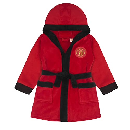 Manchester United - Baby Fleece-Bademantel mit Kapuze - Offizielles Merchandise - Geschenk - 2-3 Jahre von Manchester United