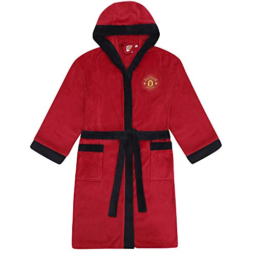 Manchester United FC - Herren Fleece-Bademantel - offizielles Merchandise - Geschenk - Rot - M von Manchester United