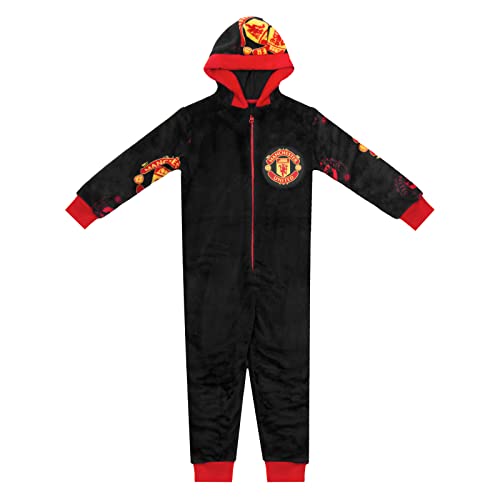 Manchester United FC - Jungen Schlafanzug-Einteiler aus Fleece - Offizielles Merchandise - Geschenk für Fußballfans - 10-11 Jahre von Manchester United