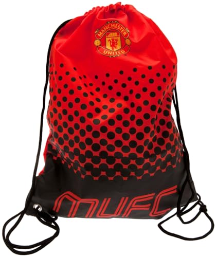 Manchester United MUFC Unisex Kinder Tasche mit Kordelzug, Rot, rot/schwarz von Manchester United