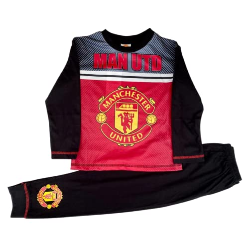 Manchester United Man United Kinder-Schlafanzug/Pyjama-Set, Alter 4-12 Jahre, Schwarz/Mehrfarbig, 104 von Manchester United