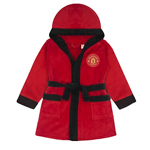 Manchester United - Baby Fleece-Bademantel mit Kapuze - Offizielles Merchandise - Geschenk - 6-12 Monate von Manchester United