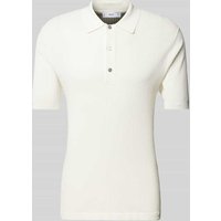 Mango Regular Fit Poloshirt mit Knopfleiste Modell 'talaia' in Offwhite, Größe M von Mango