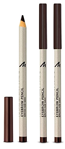 Manhattan Eyebrow Pencil, Hellbrauner Augenbrauenstift für betonte und exakt definierte Augenbrauen, Black Brow 99W (3 x 1,3 g) von Manhattan