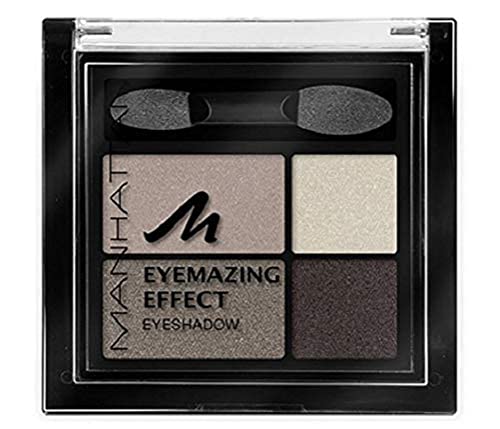 Manhattan Eyemazing Effect Eyeshadow – Schmink-Palette aus vier schimmernden Lidschatten-Farben für Smokey Eyes – Farbe Rosy Wood 95C von Manhattan