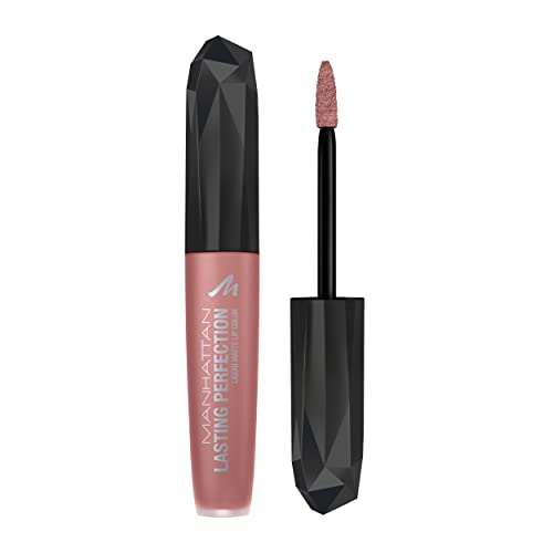 Manhattan Lasting Perfection Liquid Matte Lip Color, Fb. 200 Pink Square, flüssiger Lippenstift, ultra-matt, 5,5 ml von Manhattan