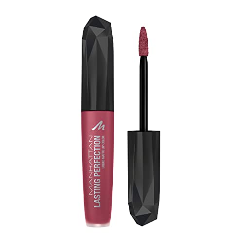 Manhattan Lasting Perfection Liquid Matte Lip Color, Fb. 310 Central Pink, flüssiger Lippenstift, ultra-matt, 5,5 ml von Manhattan