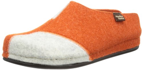 Manitu Home Damen 320331 Pantoffeln, Orange (orange/Offwhite 62) von Manitu