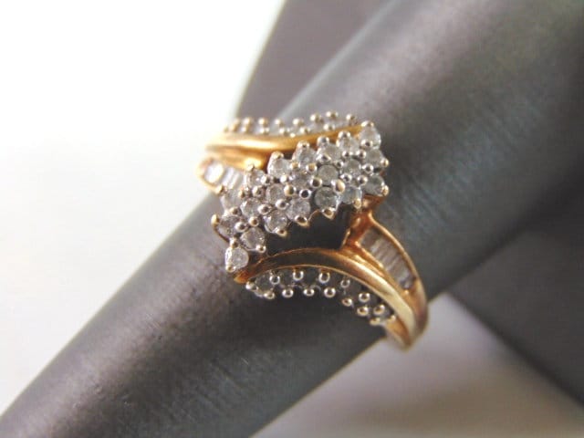 Damen Vintage Estate 10K Gold Diamant Ring 4, 0G #e2038 von MannysJewelry