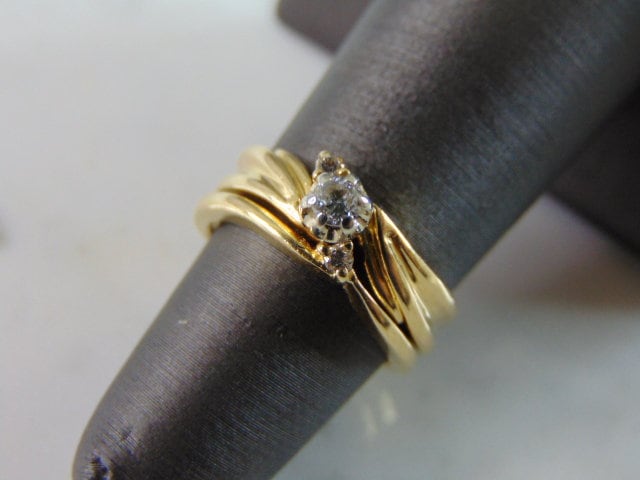 Damen Vintage Nachlass 14K Gold Diamant Ring 4.8G E2828 von MannysJewelry