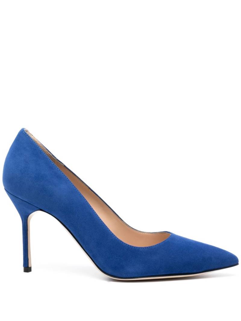 Manolo Blahnik BB Pumps aus Wildleder 90mm - Blau von Manolo Blahnik