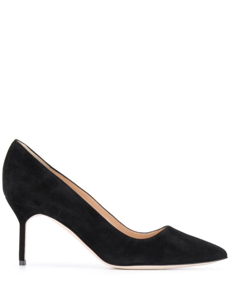 Manolo Blahnik 'BB' Pumps aus Wildleder, 70mm - Schwarz von Manolo Blahnik