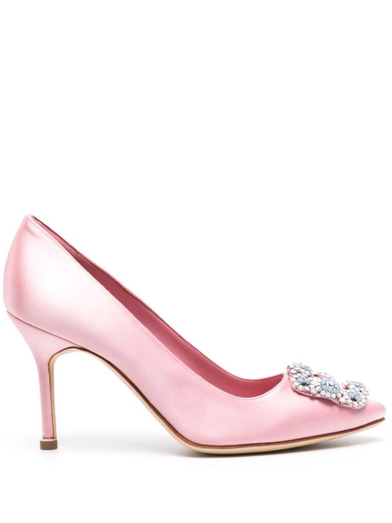 Manolo Blahnik Hangisi Pumps mit Kristallen 105mm - Rosa von Manolo Blahnik