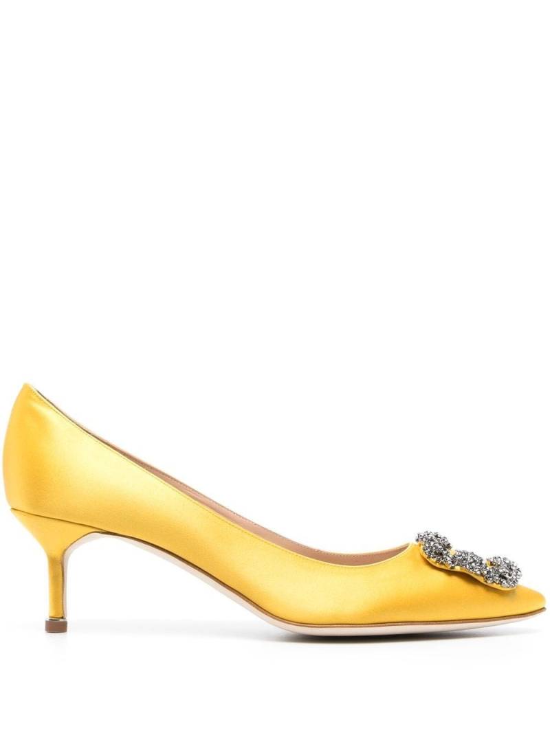 Manolo Blahnik Hangisi Pumps mit Kristallen 60mm - Gelb von Manolo Blahnik