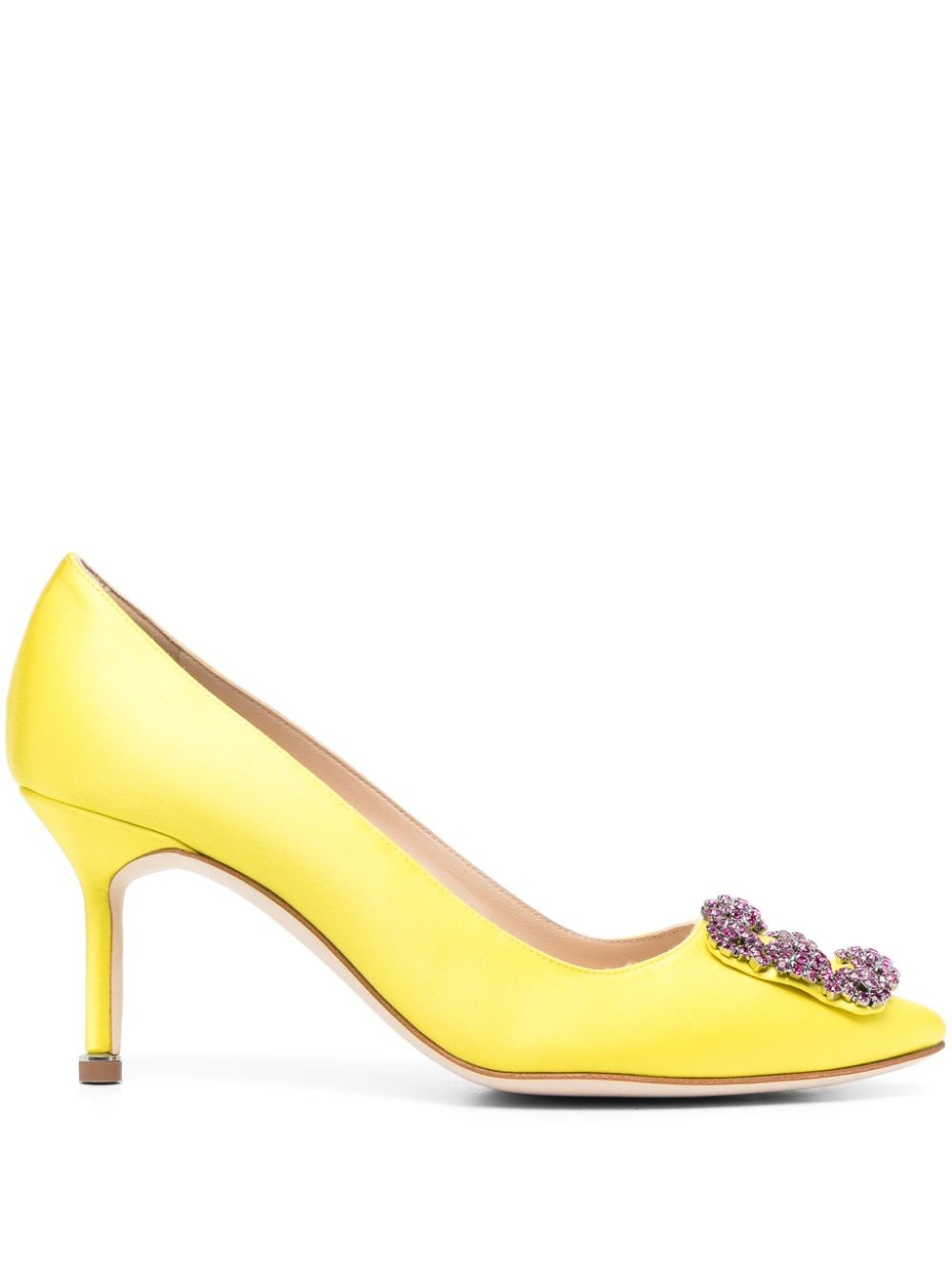 Manolo Blahnik Hangisi Pumps 70mm - Gelb von Manolo Blahnik