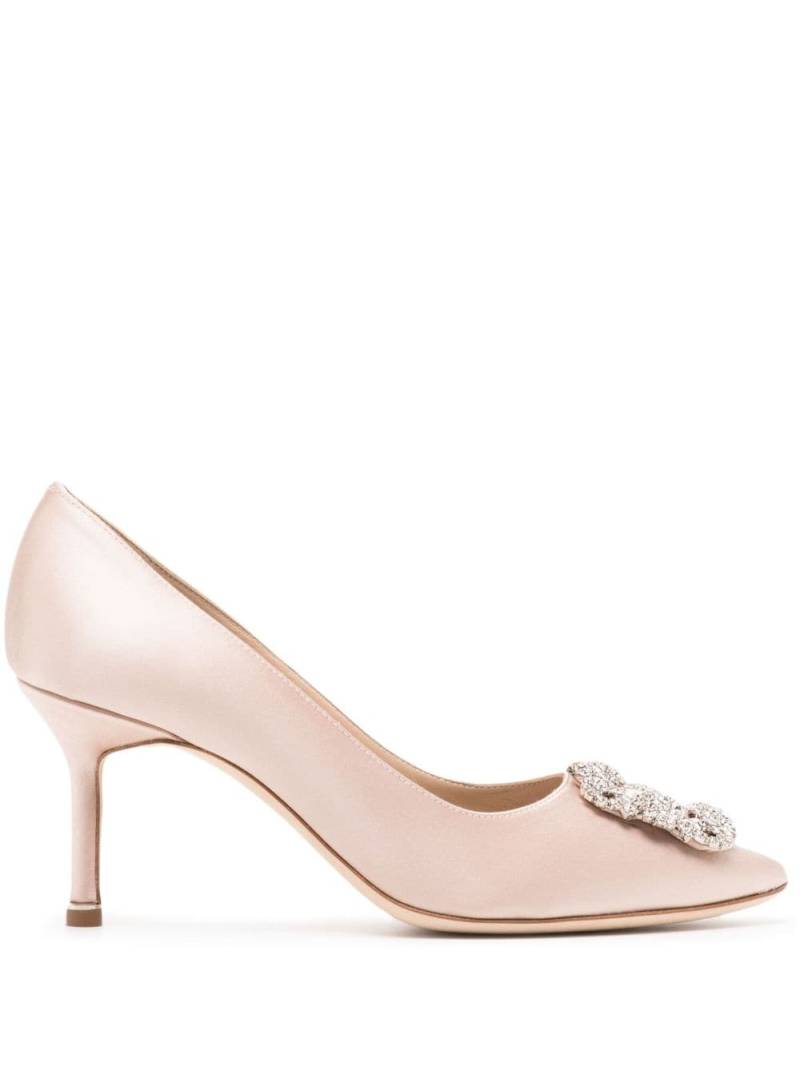 Manolo Blahnik Hangisi Pumps mit Kristallen 70mm - Rosa von Manolo Blahnik