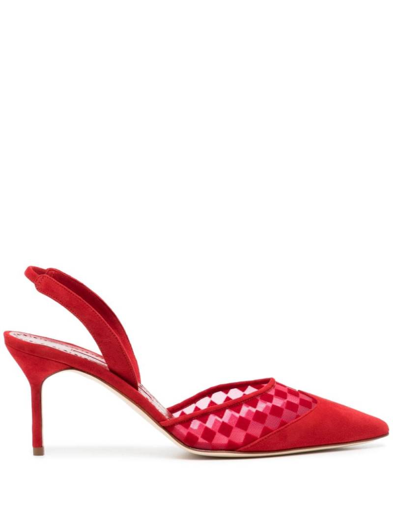 Manolo Blahnik Mingosli Slingback-Pumps 70mm - Rot von Manolo Blahnik