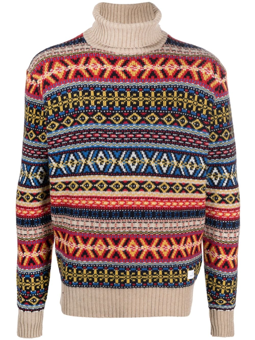 Manuel Ritz Pullover mit Fair-Isle-Muster - Nude von Manuel Ritz