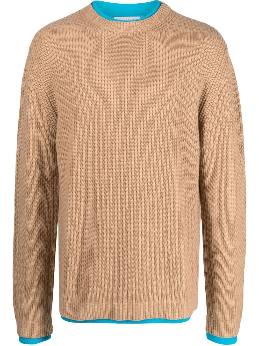 Manuel Ritz Pullover mit Kontrastdetail - Nude von Manuel Ritz