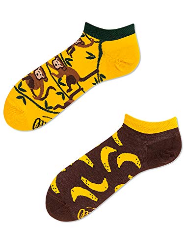 Many Mornings unisex Knöchelsocken Monkey Business (Gelb, 43-46) von Many Mornings