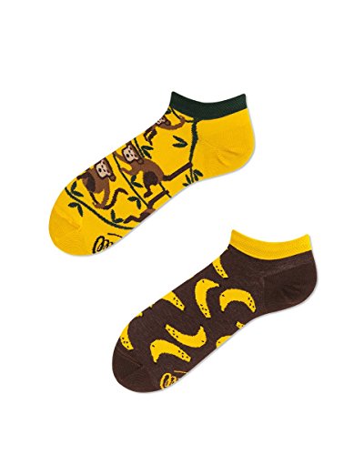 Verrückte Sneaker Socken - Fun Socks - Unisex, Damen, Herren - Monkey Business - Affen & Bananen 35-38 von Many Mornings