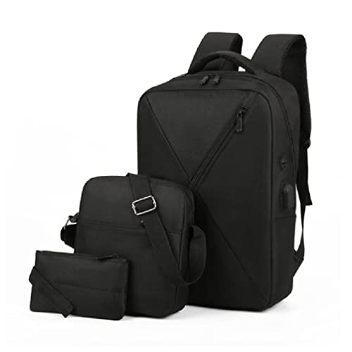 3-teiliges Laptop-Rucksack für Jungen, Schulbüchertaschen-Set, Schüler-Rucksack mit Umhängetasche und Federmäppchen, Schulbüchertasche für Männer von Maouira