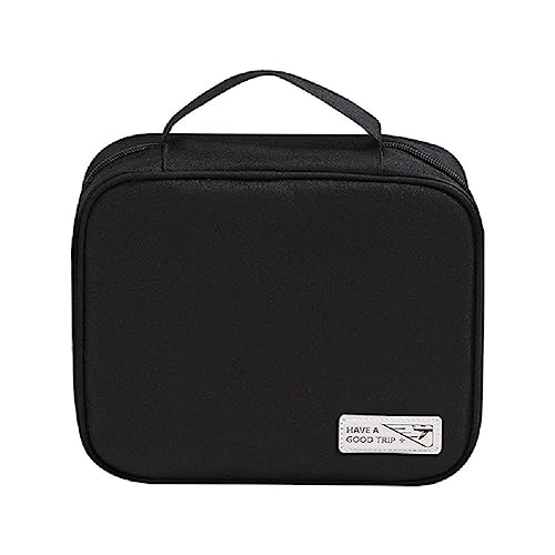 Kosmetiktaschen für Frauen, elegante Make-up-Tasche, Reise-Toilettenartikel, Organizer, Aufbewahrung, Hangbag, Tragetasche, Kulturbeutel, Schwarz von Maouira