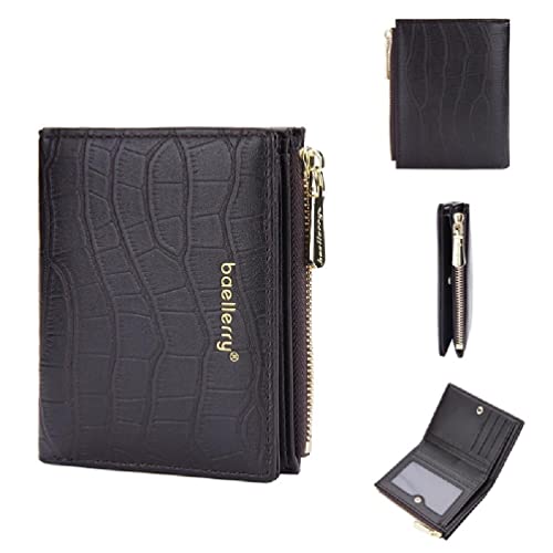 Maouira PU Kurze Geldbörsen Bifold Slim Wallet Kartenhalter Business Geschenk Kleingeld Tasche für Männer Münzbörse Geldbeutel Kartenhalter für Frauen von Maouira