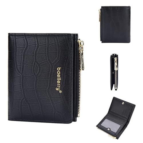 Maouira PU Kurze Geldbörsen Bifold Slim Wallet Kartenhalter Business Geschenk Kleingeld Tasche für Männer Münzbörse Geldbeutel Kartenhalter für Frauen von Maouira