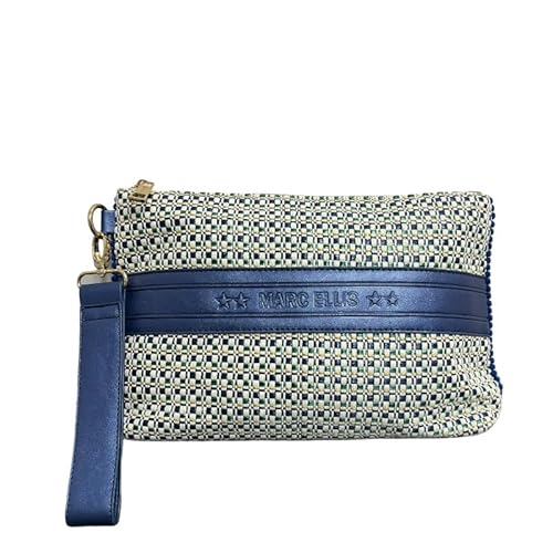 MARC ELLIS Clutch Damen Buby Jacquard Clutch Blue Strandtasche, blau von Marc Ellis