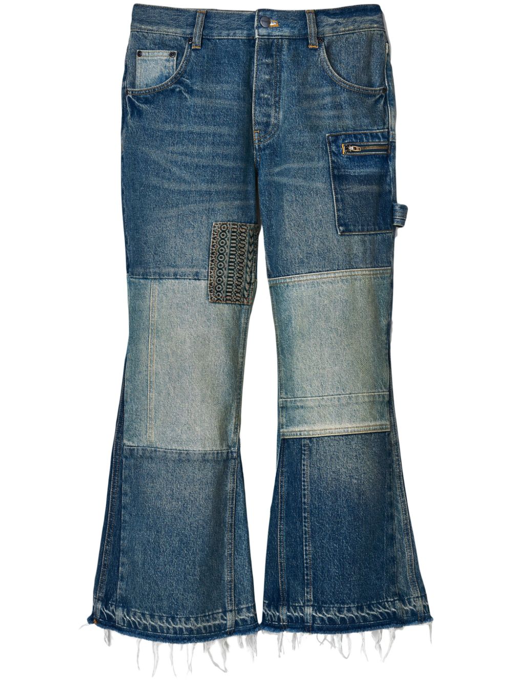 Marc Jacobs patchwork cropped flared jeans - Blau von Marc Jacobs