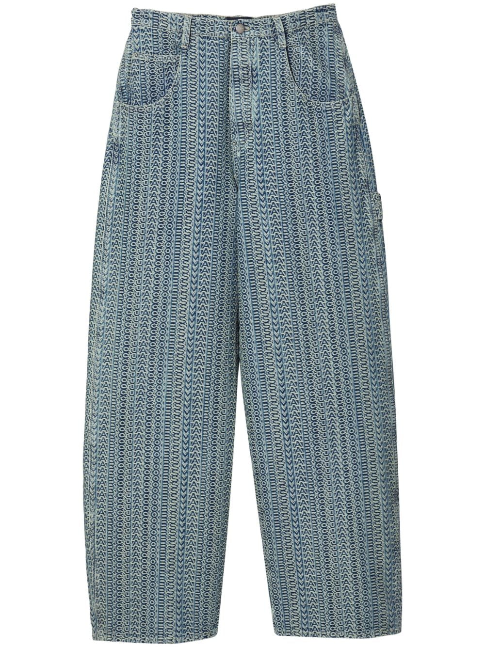 Marc Jacobs Weite Jeans mit Monogramm-Print - Blau von Marc Jacobs