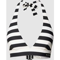 Marc O'Polo Bikini-Oberteil mit Streifenmuster Modell 'Classic' in Black, Größe S von Marc O'Polo
