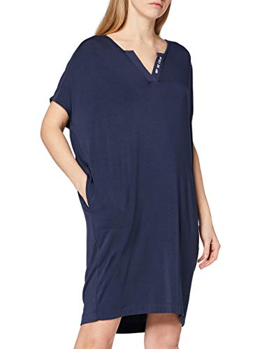 Marc O’Polo Body & Beach Damen W-Sleepshirt Crew-Neck Nachthemd, Blau (Navy 815), 36 (Herstellergröße: S) von Marc O'Polo