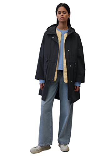 Marc O'Polo Denim Women's 342116371245 Parka, Zipper, Hood and Patched poc, 890-navy teal XS von Marc O'Polo