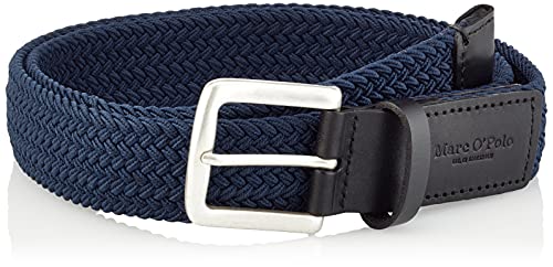 Marc O'Polo Herren 3006 sportiver Herren G rtel elastischer G mit Leder Details hochwertiger Flechtg Meta, 896, 95 EU von Marc O'Polo