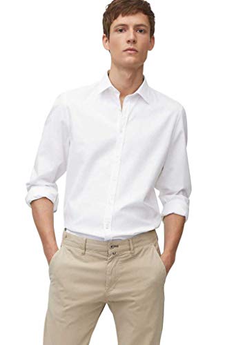 Marc O'Polo Herren B21150442112 Freizeithemd, Weiß (White 100), (Herstellergröße: XX-Large) von Marc O'Polo