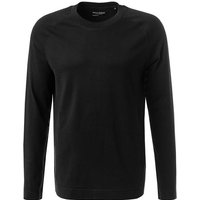 Marc O'Polo Herren Longsleeve schwarz Baumwolle von Marc O'Polo