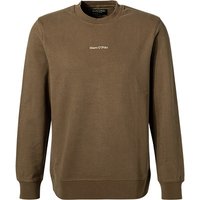 Marc O'Polo Herren Sweatshirt braun Baumwolle unifarben von Marc O'Polo