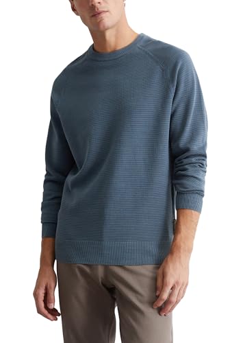 Marc O'Polo Herren Strickpullover aus Bio-Baumwolle Langarm, Blau (Moon Stone), L Marc O'Polo Herren Strickpullover aus Bio-Baumwolle Langarm, Blau (Moon Stone), L von Marc O'Polo